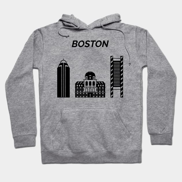 Boston capital of Massachusetts, USA Skyline Hoodie by maro_00